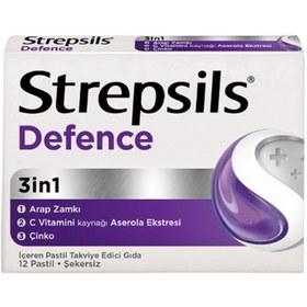 Resim Strepsils Defence 3in1 12 Pastil 