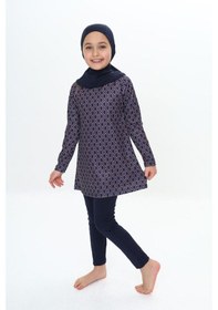 Resim My Kids Wear Yaş Tesettür Mayo Fuşya - Yeşil 