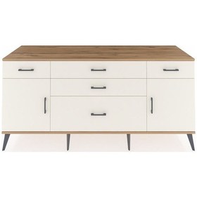 Resim Kronos Konsol 2 Raflı 5 Çekmeceli 2 Kapaklı 176x59x83 Çam-aytaşı/aytaşı Aytaşı/aytaşı 