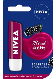 Resim Nivea Lipstick Böğürtlen Dudak Bakım Kremi 2 x 4.8 G 