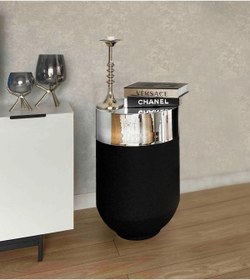 Resim evdeniste Dekoratif Büyük Gümüş Masa, Darbuka Masa 70 Cm 