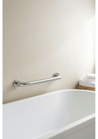 Resim Yaşlı Ve Engelli Tutunma Barı Krom Kaplama 30 Cm, Küvet Ve Duş Tutamağı, Kaymaz Güvenlik Barı Krom 