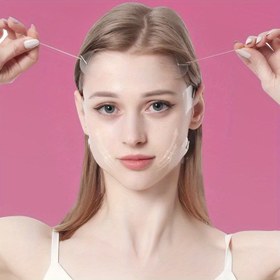 Resim 28 Parça V-Yüz Kaldırma Bandı Seti Ayarlanabilir Bantlarla - Görünmez, Yeniden Kullanılabilir Yüz Şekillendirme Yama Seti, Koku Yok 