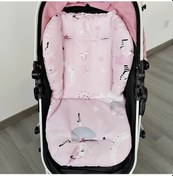 Resim Turcoshop11 Pembe Prenses 0-3 Yaş Evrensel Bebek Arabası Kalın Yastıklı Tüm Mevsimler Şilte 