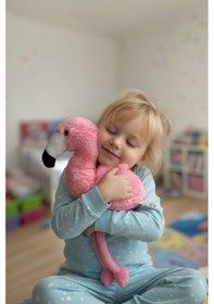 Resim Sevimli Peluş Flamingo Peluş Oyuncak - Yumuşak Uyku Arkadaşı - Çocuk Odası Dekorasyonu 22 Cm Çok Renkli 