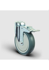 Resim ER04MBT150F Oynak Delikli Termoplastik Kauçuk Frenli Tekerlek 