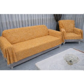 Resim Mandaş Şönil Dokuma Koltuk Örtüsü Maxi Takım 3+3+1+1 K Hardal Hardal 
