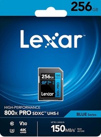 Resim Lexar 256gb Lsd0800p256g-bnnng Sd Professional 800x Pro Sdxc Uhs-ı Cards Up To 150mb/s Read 45mb/s W Sd Kart 