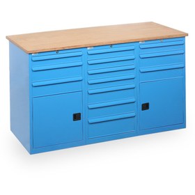 Resim starçelik Star Çelik Çalışma Tezgahı 13 Çekmeceli Dolaplı -1850 Mm 