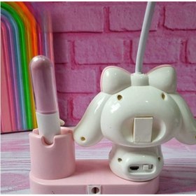 Resim Menuzer Sevimli Karakterler Kalemlikli Kalemtıraşlı Led Işıklı Çocuk Gece ve Masa Lambası 