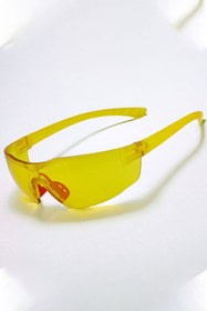 Resim NZB Bisiklet Gözlüğü Sarı Motorcu Rüzgar Toz Korumalı Gözlük Uv Koruyucu Güneş Gözlüğü Silikon Burunluk 