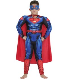 Resim Süperman Kaslı Çocuk Kostümü Çok Renkli 
