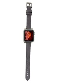Resim Bouletta Apple Uyumlu Watch Hakiki Deri Kordon 38-40-41 MM Ferro Gri 