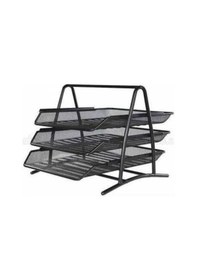 Resim L433-1 Metal File Evrak Rafı Siyah 3 Katlı 
