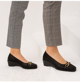 Resim Relax Anatomic Kadın Hakiki Deri Siyah Comfort Ayakkabı 611 E6156-123 Byn Ayk Y22 Black Siyah 