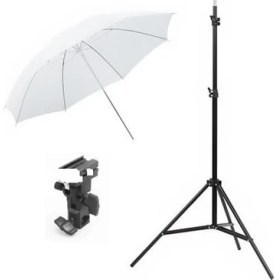 Resim Deyatech 3lü Strobist Set. Işık Ayağı,şemsiye,flaş ve Şemsiye Adaptörü 