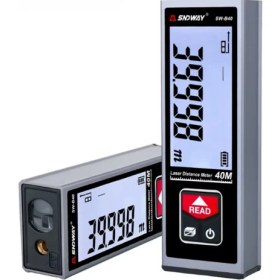 Resim SNDWAY SW-B40 Geniş Yatay Göstergeli Metal Lazermetre | 40 Metre | Şarj Edilebilir 