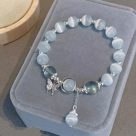 Resim Kediler Gözü Taşlı Zarif Kelebek Şanslı Boncuklu Bileklik - Bohem Tarzı, Kadınlar İçin Mükemmel Hediye, Günlük Durum Takıları, Hediye Bileklik|Kelebek Tasarımı|Detaylı Kelebek, Kelebek Takıları 