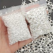 Resim 300 adet/paket Takı Yapım Seti 100 adet Istakoz Tokaları & 200 adet Açık Atlama Halkalar Paketlenmiş Kapalı Hoop Boncuk Aksesuarları Bileklikler, Kolyeler, Küpeler için 