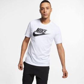 Resim Nike Sportswear Icon Futura Erkek Beyaz T-Shirt 