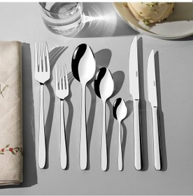 Resim Nehir Sultan Sade 12 Kişilik 84 Parça Çatal Kaşık Bıçak Takımı 