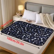 Resim 1 adet Köpek Pati Baskı Pet Mat - Dayanıklı Yaz Oxford Kumaşı, Serin ve Nefes Alabilen Köpek Yatağı, Kedi Uyku Halısı, Dikdörtgen Polyester Elyaf Mat, Evcil Hayvanlar İçin, Evcil Hayvan Yatağı | Modern Evcil Hayvan Aksesuarları | Dayanıklı Kumaş 