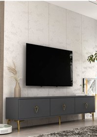 Resim 1344tv180-1ct Tv Sehpası Antrasit-altın Antrasit-altın 