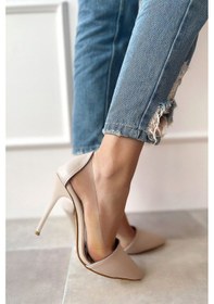 Resim Shoetek Layla Stiletto Ten Cilt Şeffaf Ten Cilt 