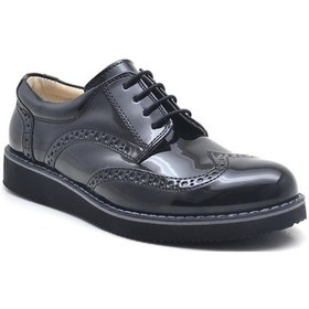 Resim Hidra Siyah Rugan Bağcıklı Erkek Genç Çocuk Okul Ayakkabı 