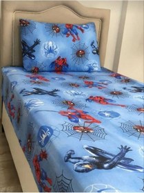Resim Tek Kişilik Lastikli Fitted Çarşaf Takımı Örümcek Adam 