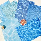 Resim Yaratıcı Dalga 30 Yaprak Okyanus Yeşili Su Dalgası Kağıdı Scrapbooking, Günlük Tutma ve DIY El Sanatları İçin - Fantezi Temalı Kolaj Malzemeleri. 