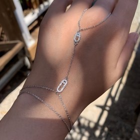 Resim 1 adet minimalist parlak bağlantı bileklik, taş kakmalı, zarif ve hafif lüks şık klasik sokak giyimi günlük parti kadın takı aksesuarı 