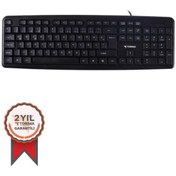 Resim Torima TK-01 Kablolu Standart Q Klavye Siyah 