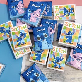 Resim 9 Paket Dikiş Temalı Mendiller - Sevimli Karikatür Tasarımı Stitch ve Angel Karakterleriyle, Öğrenciler, Seyahat ve Günlük Kullanım İçin Taşınabilir Mendiller, Seyahat Mendilleri | Canlı Tasarım | Canlı Baskı, Stitch Temalı Ürünler 