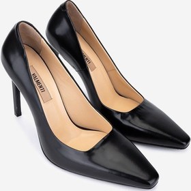 Resim Valmenti Kadın Hakiki Deri Siyah Açma Stiletto Ayakkabı 1138 5103 Bn Ayk Sk25-26 Sıyah Acma Siyah 