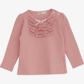 Resim Breeze Kız Bebek Bluz Güpürlü Fiyonklu 6 Ay-2 Yaş, Gülkurusu-gülkurusu Gülkurusu 