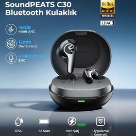 Resim Soundpeats C30 Hybrid ANC Hi-Res LDAC TWS Bluetooth 6.0 Kablosuz Kulak İçi Kulaklık Turuncu 