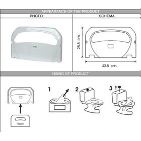 Resim Vialli Klozet Kapak Örtüsü Dispenseri Beyaz 