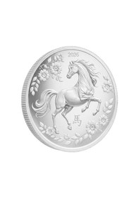 Resim Agakulche Çin Takvimi At Yılı 2026 Gümüş Sikke Coin 