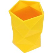 Resim Ganzhoushop Masaüstü Kalemlik Çalışma Kırtasiye Kabı Çok Fonksiyonlu Silikon Kalemlik Sarı 7,7 X 7,3 X 10,9 Cm 1 Adetsarı 