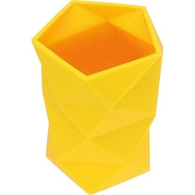 Resim Ganzhoushop Masaüstü Kalemlik Çalışma Kırtasiye Kabı Çok Fonksiyonlu Silikon Kalemlik Sarı 7,7 X 7,3 X 10,9 Cm 1 Adetsarı 
