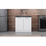 Resim Minar 90 Cm Mutfak Dolabı Beyaz 90-B1-Alt Modül Beyaz 