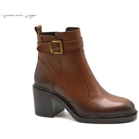 Resim Venüs 2453103k Topuklu Toka Detaylı Klasik Deri Kadın Bot Taba 