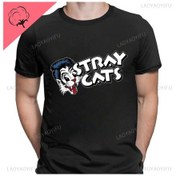 Resim Laoyaoyifu Kaçak Kediler Klasik Pamuk Tshirt - Rock Band Hayranları İçin Hipster Streetwearblackerkek Black 