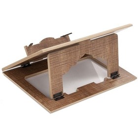 Resim Masaüstü Kadameli Ayarlanabilir Ahşap Tuğra Desenli Rahle 