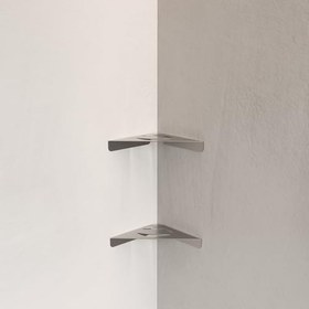 Resim Zift Unique Paslanmaz Çelik Duş Rafı - Çift Katlı Banyo Köşe Rafı - Yapışkan Sistemli Şampuan Köşelik, TROPEA MODEL DUŞ KÖŞELİĞİ (PASLANMAZ İNOX) 