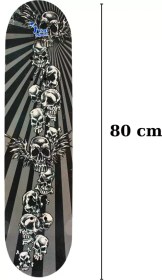 Resim Büyük Boy Kaykay Kuru Kafalar Gri BSK-3108 