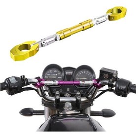 Resim Motosiklet Alüminyum Alaşımlı Ayarlanabilir Takviye Çubuğu Denge Çubuğu Motosiklet Parçaları Altın Altın 