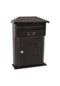 Resim Ferforje Posta Kutusu Sıyah 