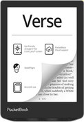 Resim Verse E-Okuyucu 6" E-Ink Carta HD Ayarlanabilir Akıllı Işık 1 Ay Pil Ömrü Misty Grey PocketBook